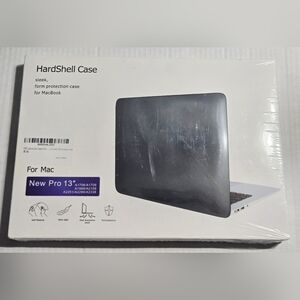 Black Leather HardShell Case MacBook‎ New Pro 13" Factory Sealed